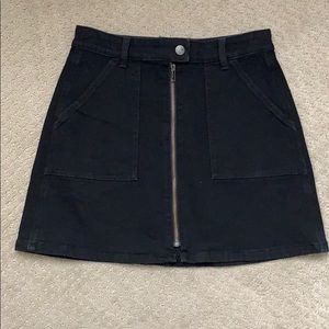 Madewell Black A-Line Denim Skirt